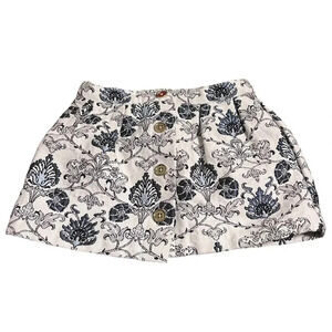 Janie and Jack Baby Girl Brocade Pleated Skirt Gold Buttons Size 12-18 Months